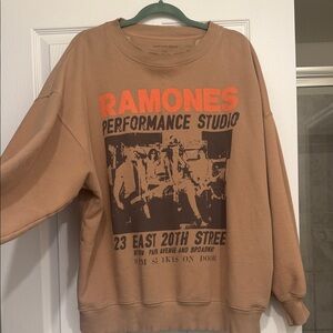 Anine Bing Brown Ramones Graphic Sweatshirt
